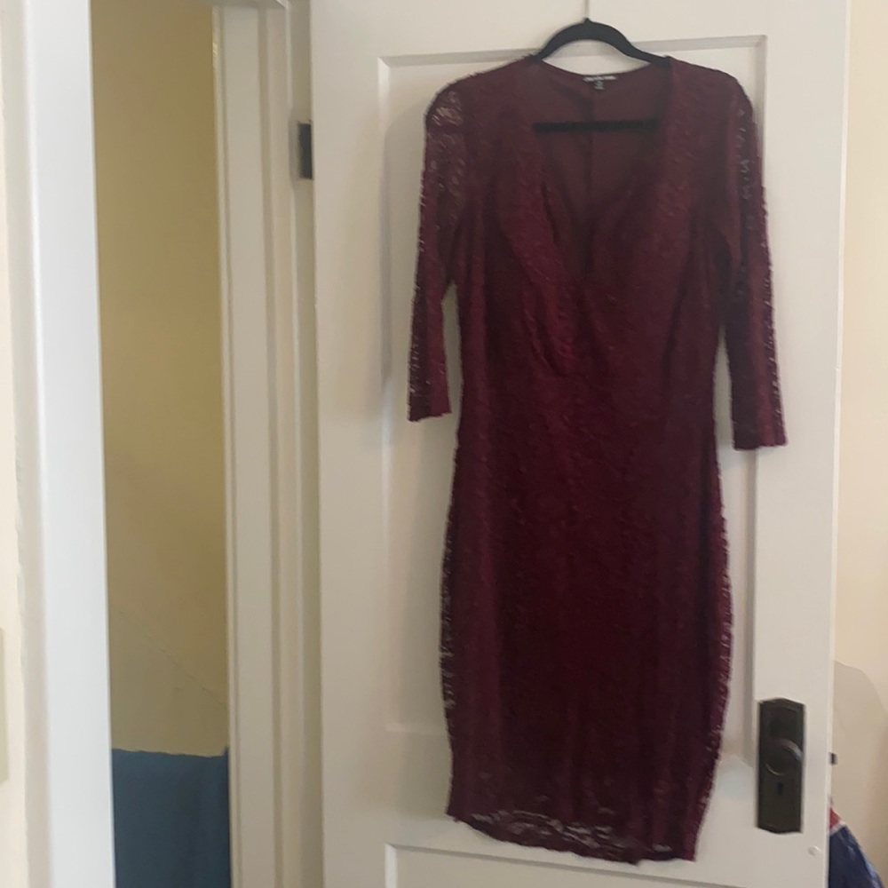 Burgundy Lace Dress